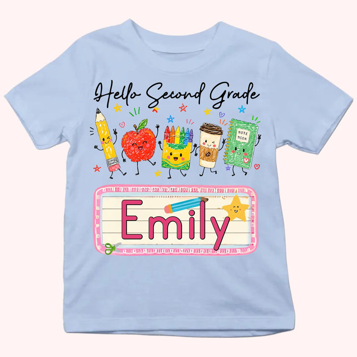 Custom Grade Shirt - Personalized Shirt for Kid - Back to School Gift