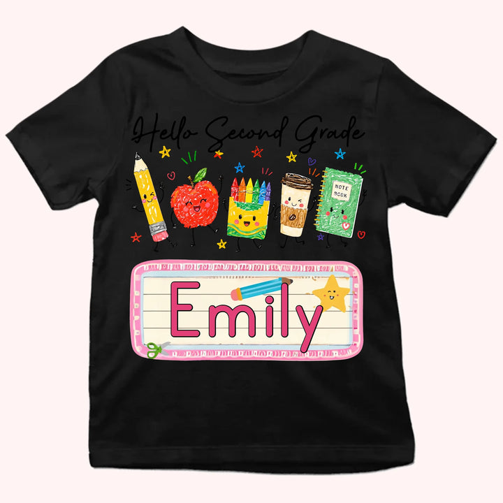 Custom Grade Shirt - Personalized Shirt for Kid - Back to School Gift