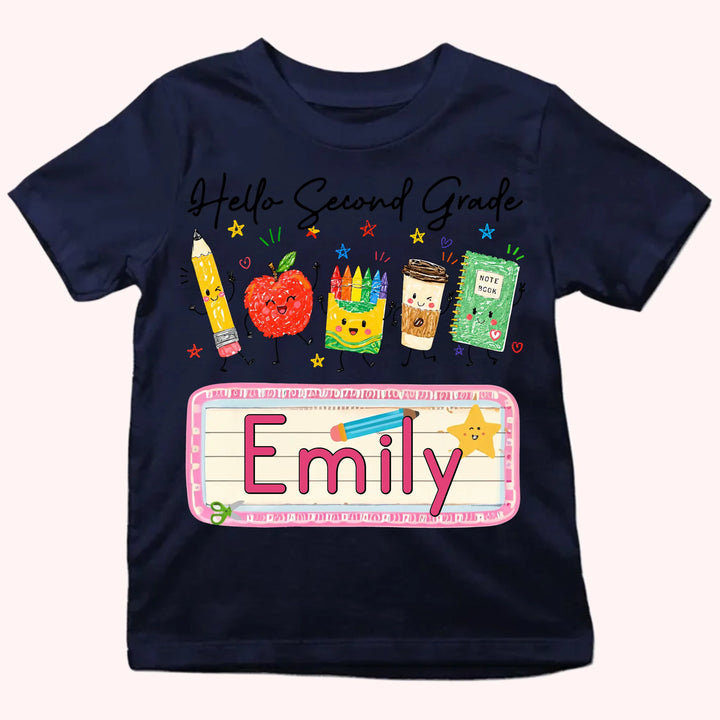 Custom Grade Shirt - Personalized Shirt for Kid - Back to School Gift