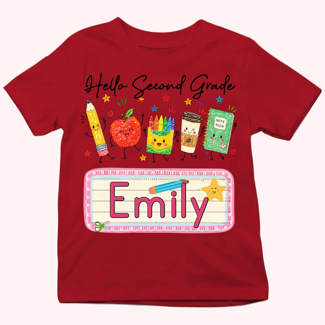 Custom Grade Shirt - Personalized Shirt for Kid - Back to School Gift