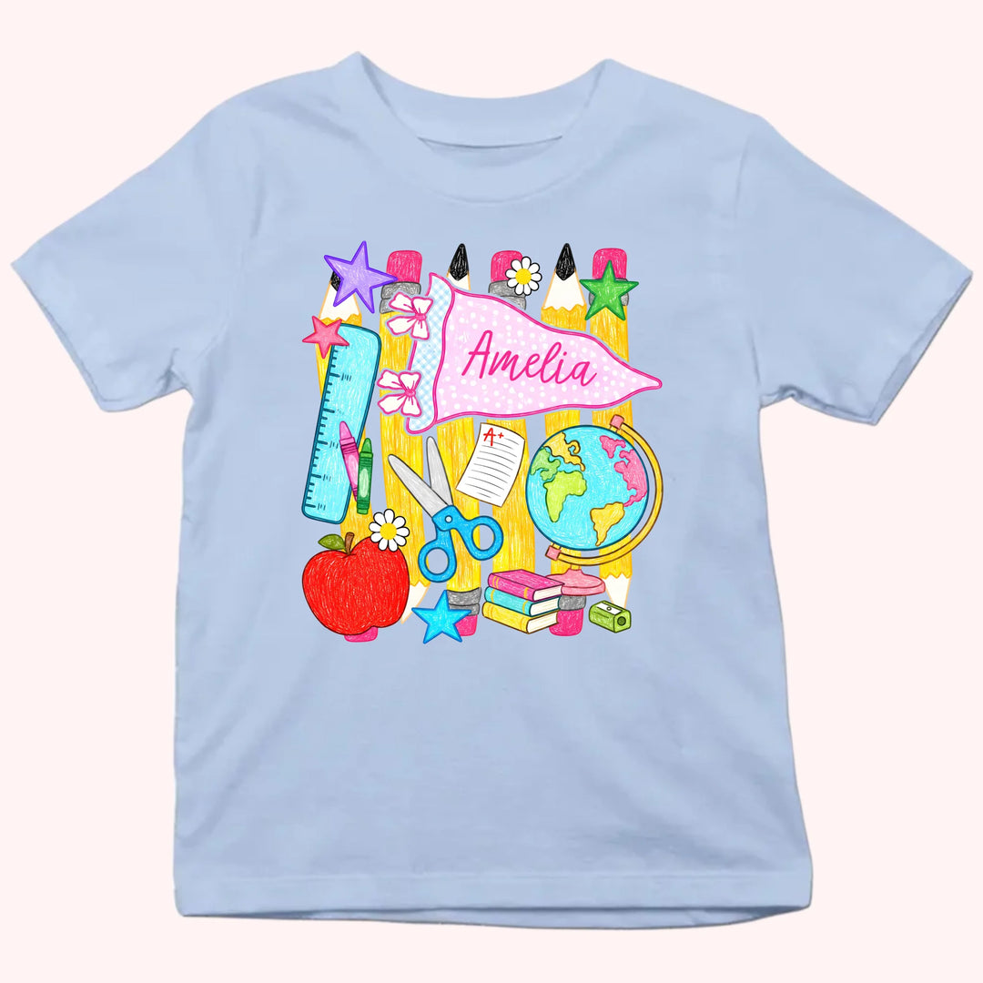 Ready To Learn & Shine - Personalized Youth Shirts - Back To School Gift For Kid
