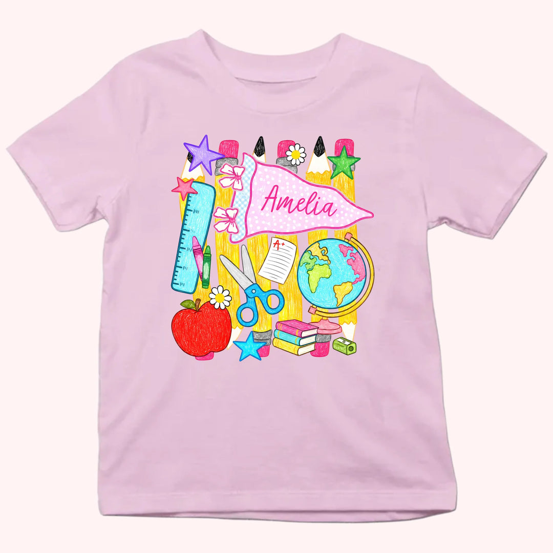 Ready To Learn & Shine - Personalized Youth Shirts - Back To School Gift For Kid