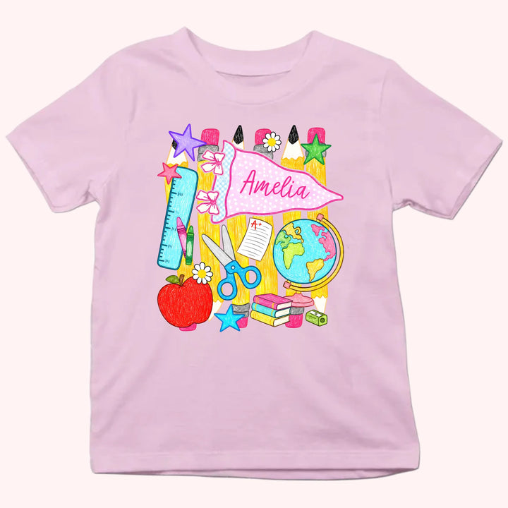 Ready To Learn & Shine - Personalized Youth Shirts - Back To School Gift For Kid