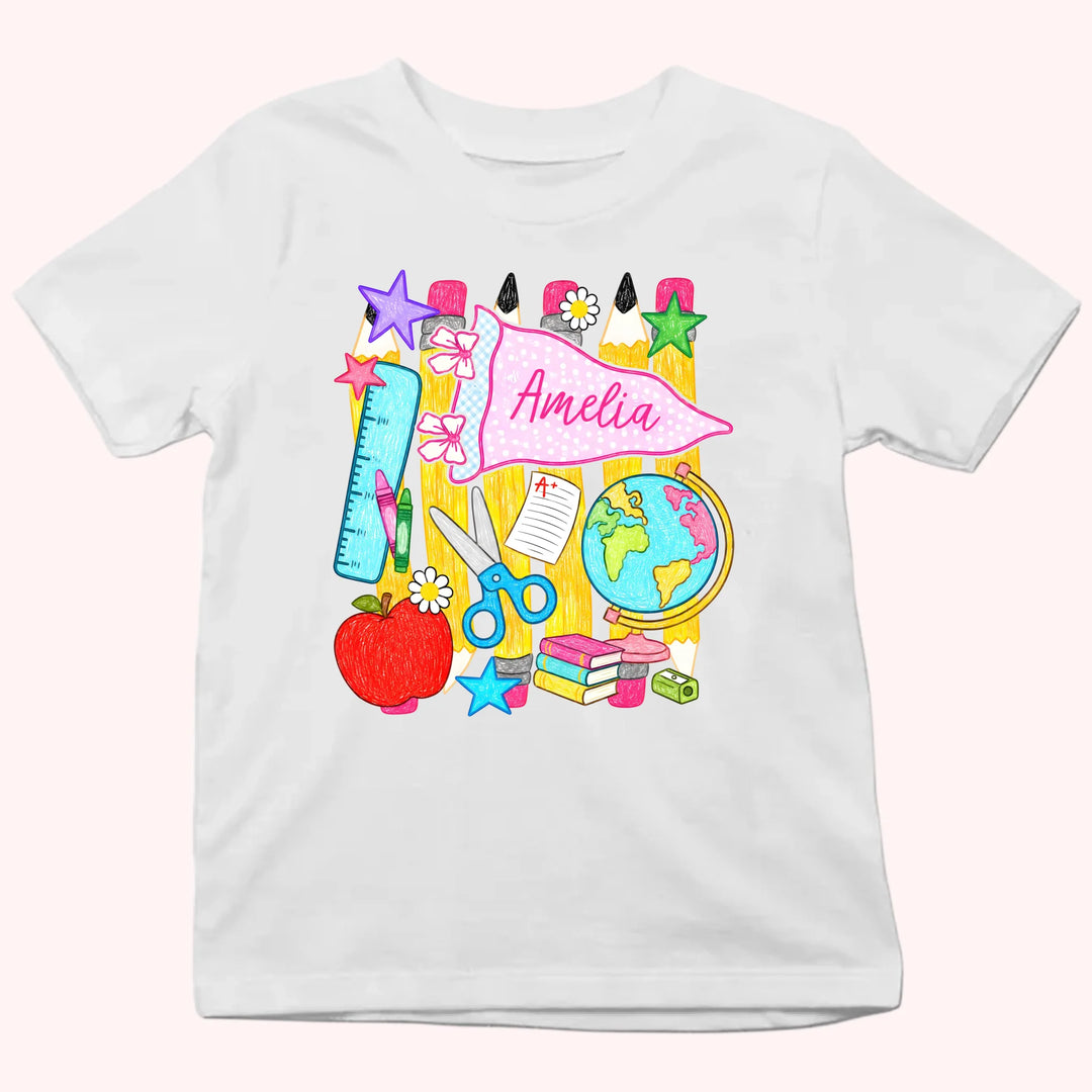 Ready To Learn & Shine - Personalized Youth Shirts - Back To School Gift For Kid