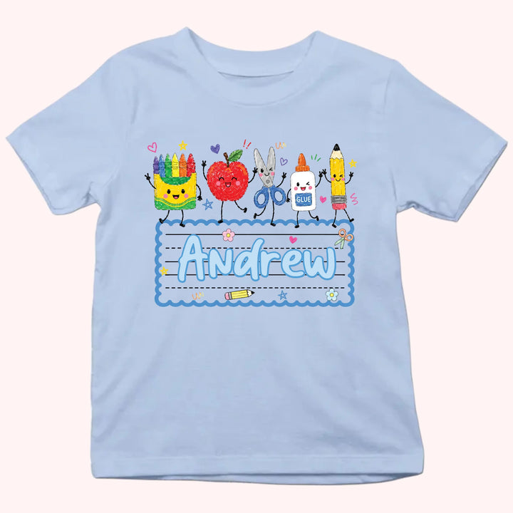 Kid Tshirt_Back To School_Cute Apple Pencil Shirt, Preschool Kindergarten Kid Shirt_Gift for Back to School