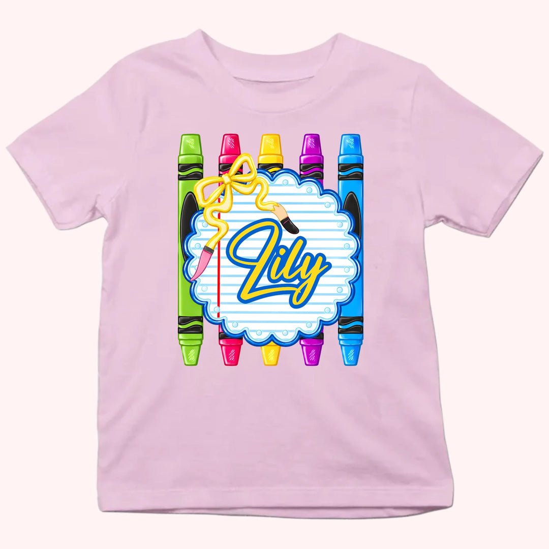 Learning In My Own Colors - Personalized Back to School Youth T-Shirt - Boy & Girl School Shirt - Gift For Back To School