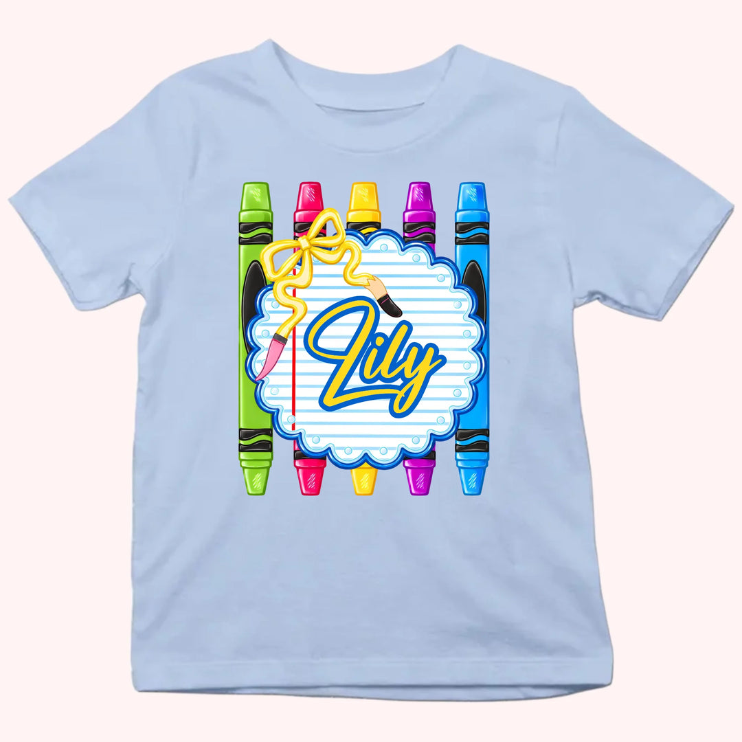 Learning In My Own Colors - Personalized Back to School Youth T-Shirt - Boy & Girl School Shirt - Gift For Back To School