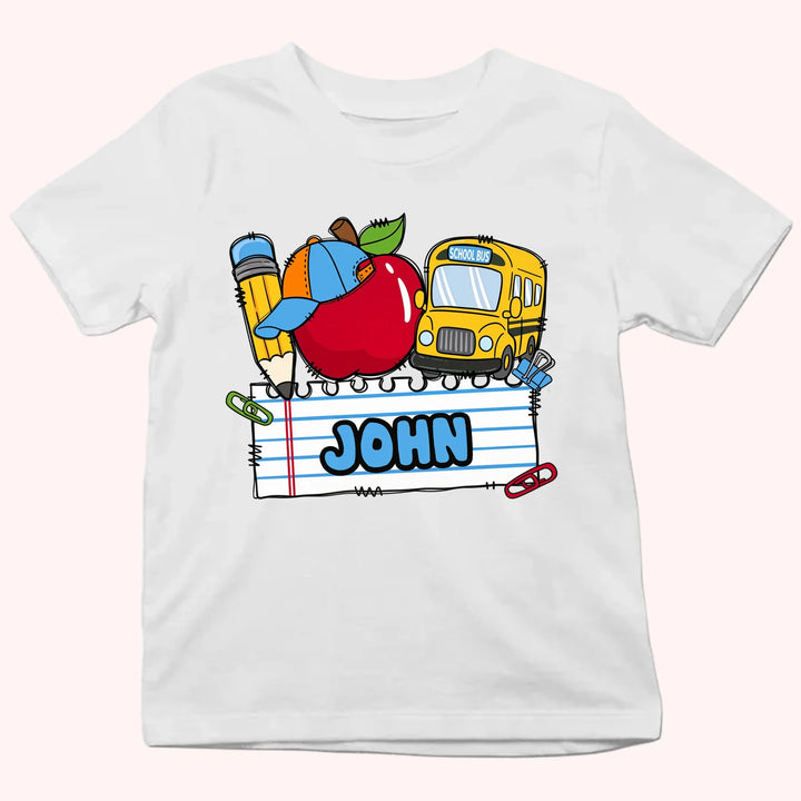 Personalized Youth Shirts - Boy & Girl First Day of School Tee - Gift For Back To School