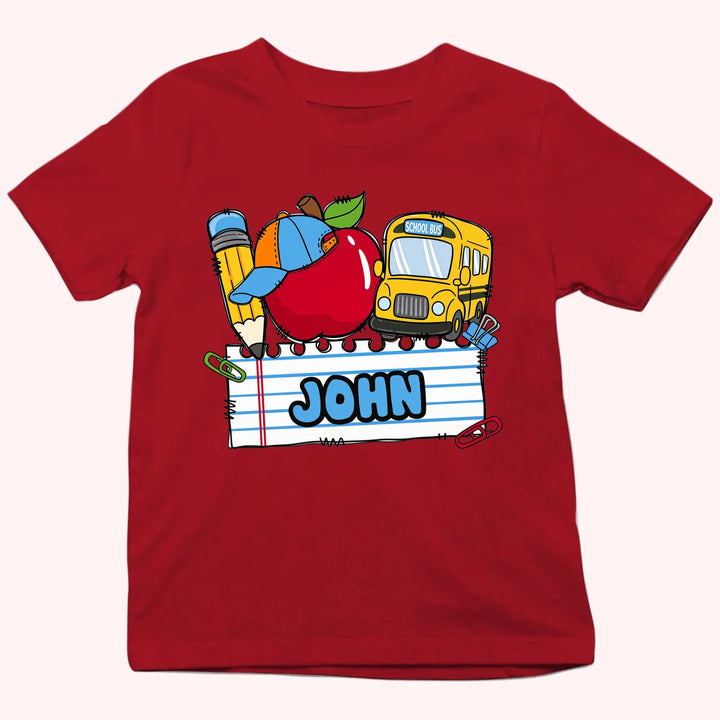 Personalized Youth Shirts - Boy & Girl First Day of School Tee - Gift For Back To School