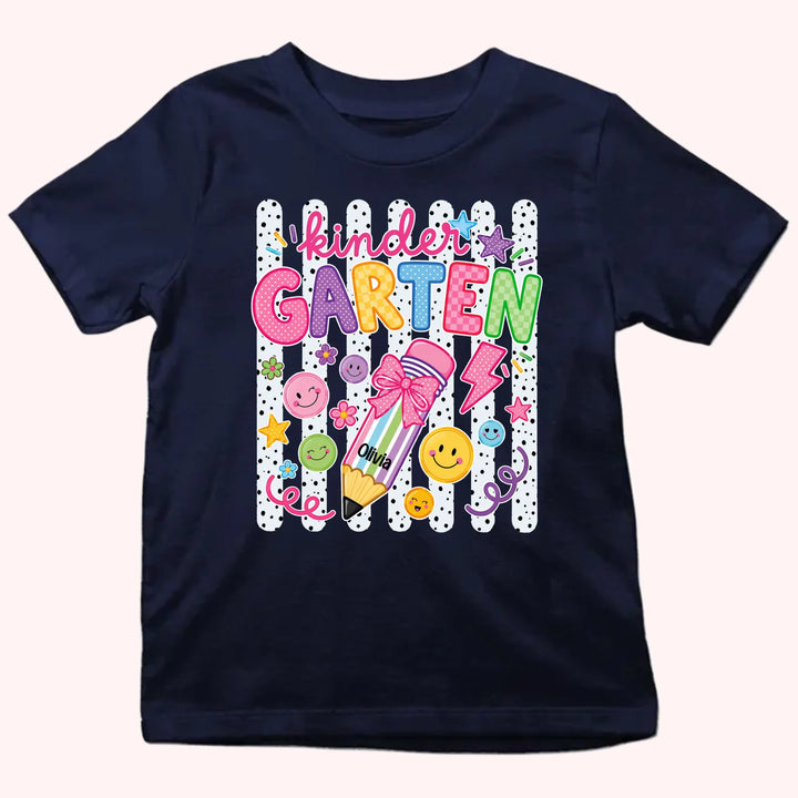 Kid Tshirt Custom Name_Back to school_Custom grade_Gift for Kids Back to School