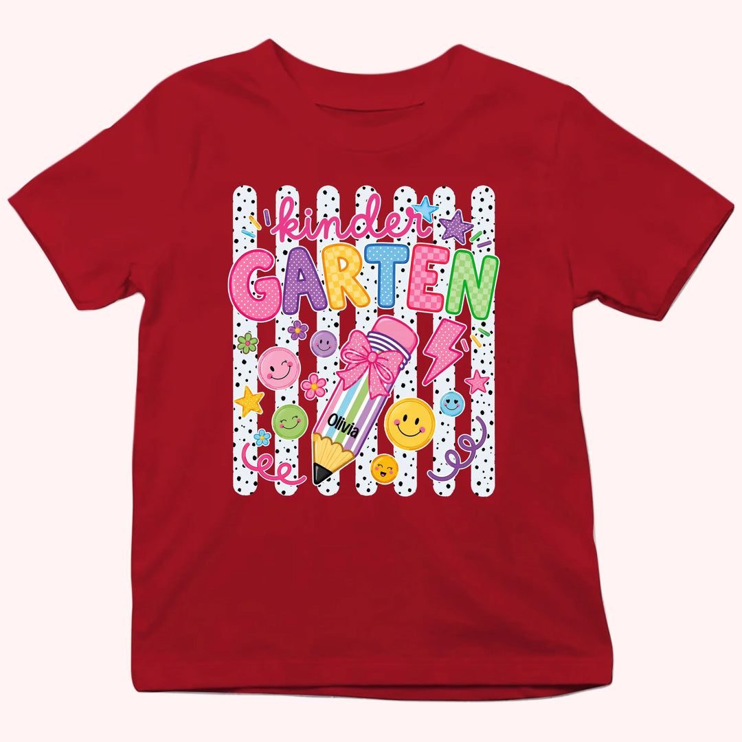 Kid Tshirt Custom Name_Back to school_Custom grade_Gift for Kids Back to School