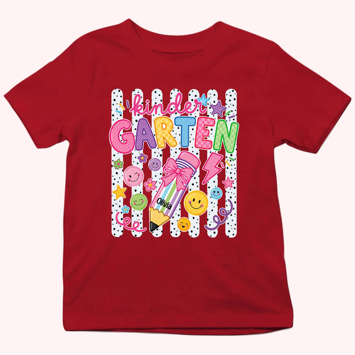 Kid Tshirt Custom Name_Back to school_Custom grade_Gift for Kids Back to School