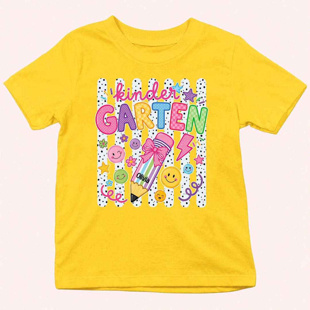 Kid Tshirt Custom Name_Back to school_Custom grade_Gift for Kids Back to School