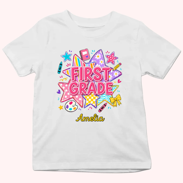 A New Grade A New Adventure - Personalized Youth Shirts - Back To School Gift For Kid