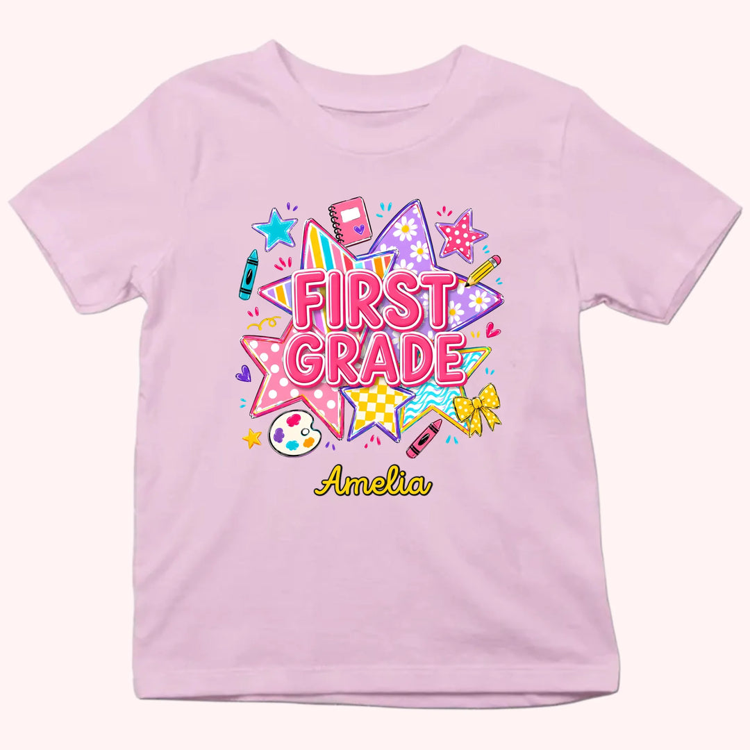 A New Grade A New Adventure - Personalized Youth Shirts - Back To School Gift For Kid