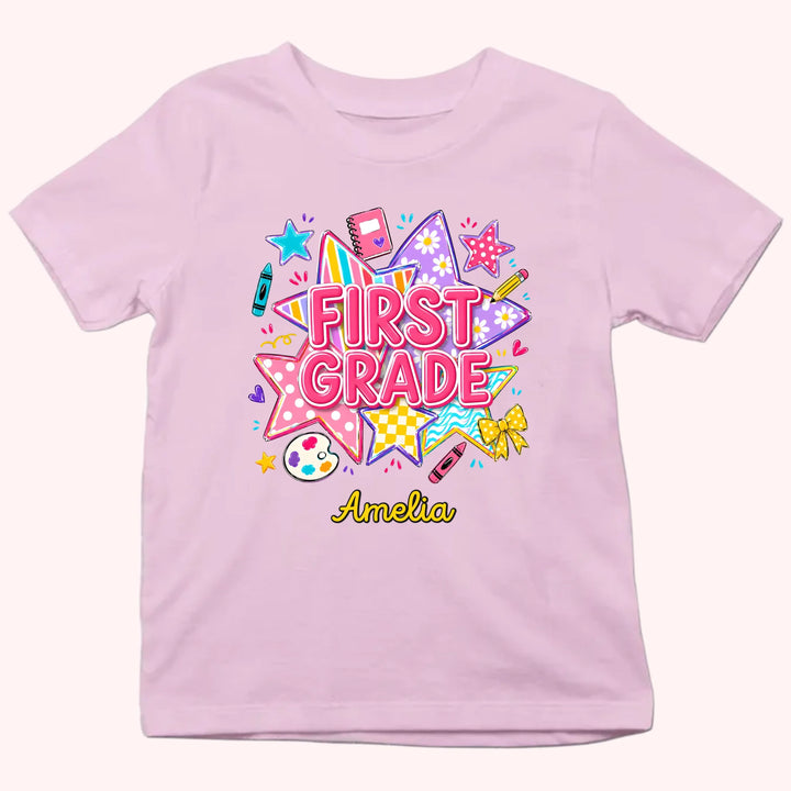 A New Grade A New Adventure - Personalized Youth Shirts - Back To School Gift For Kid