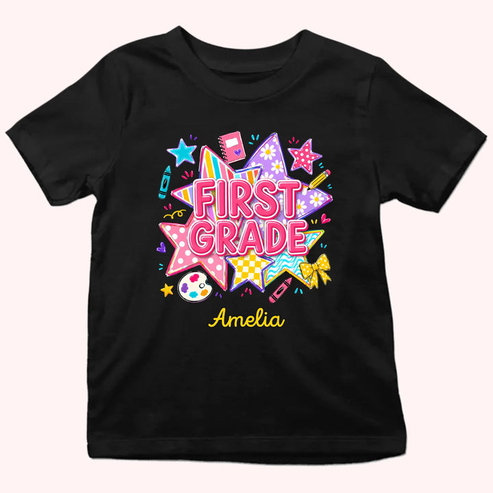 A New Grade A New Adventure - Personalized Youth Shirts - Back To School Gift For Kid