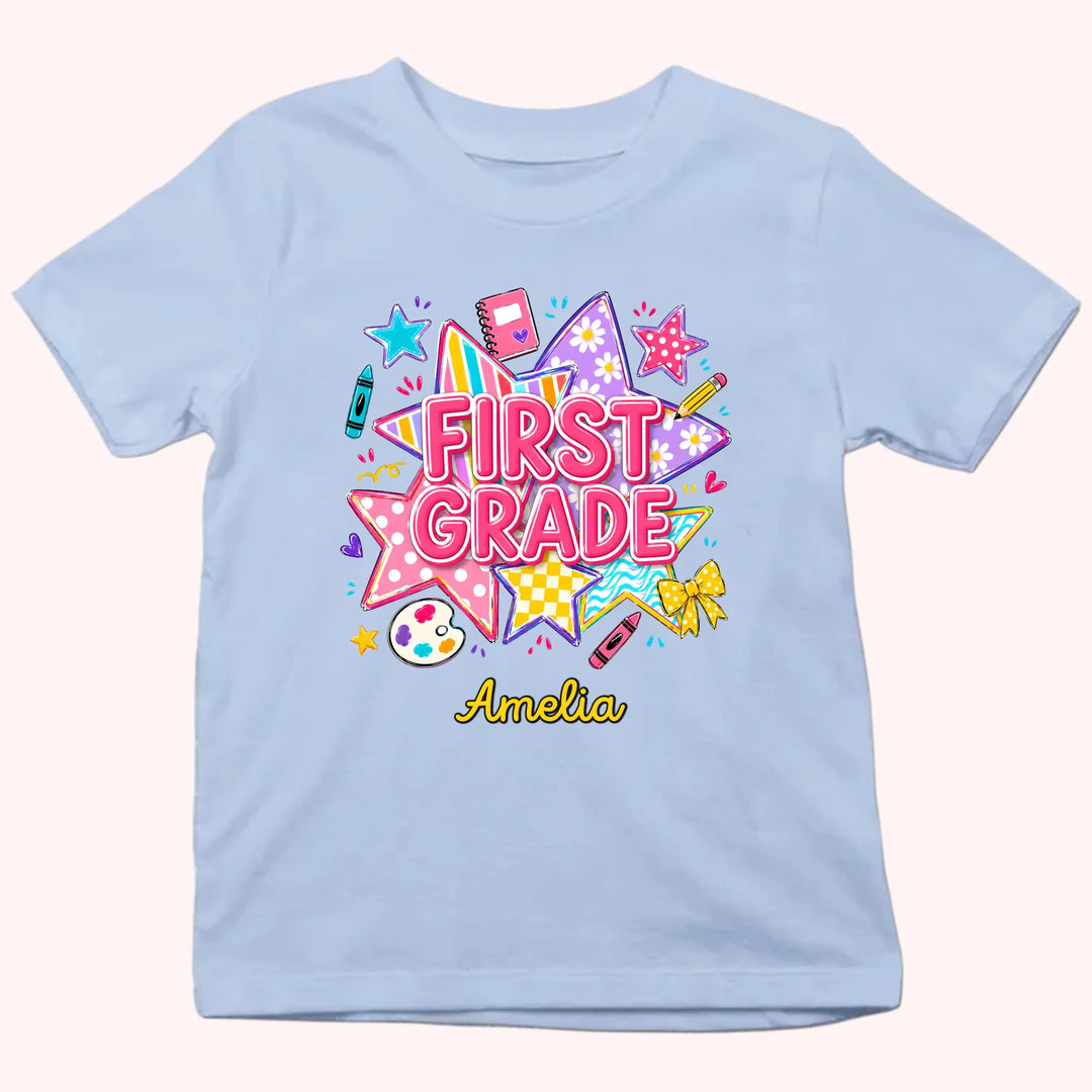 A New Grade A New Adventure - Personalized Youth Shirts - Back To School Gift For Kid