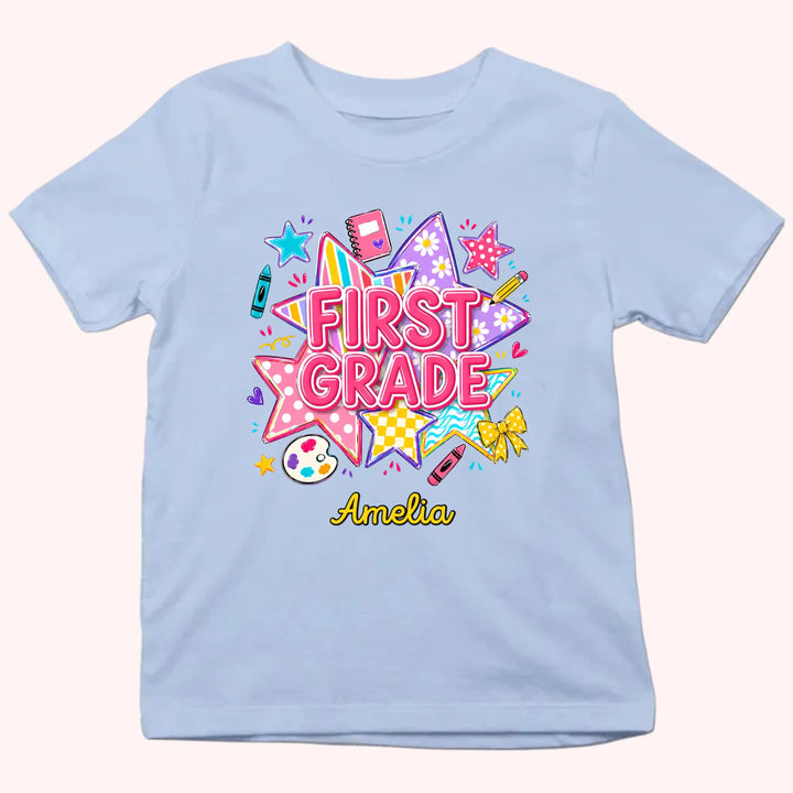 A New Grade A New Adventure - Personalized Youth Shirts - Back To School Gift For Kid