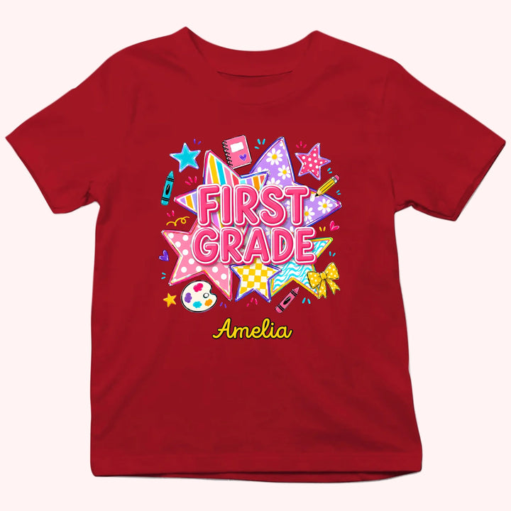 A New Grade A New Adventure - Personalized Youth Shirts - Back To School Gift For Kid