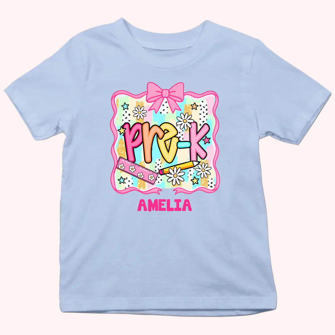 Ribbon - Personalized Youth Shirts - Back To School Gift For Kids