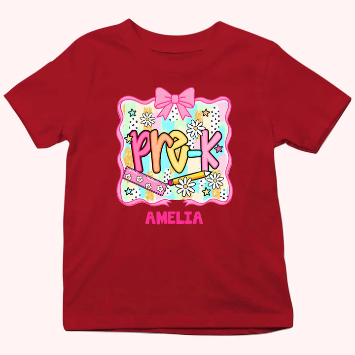Ribbon - Personalized Youth Shirts - Back To School Gift For Kids