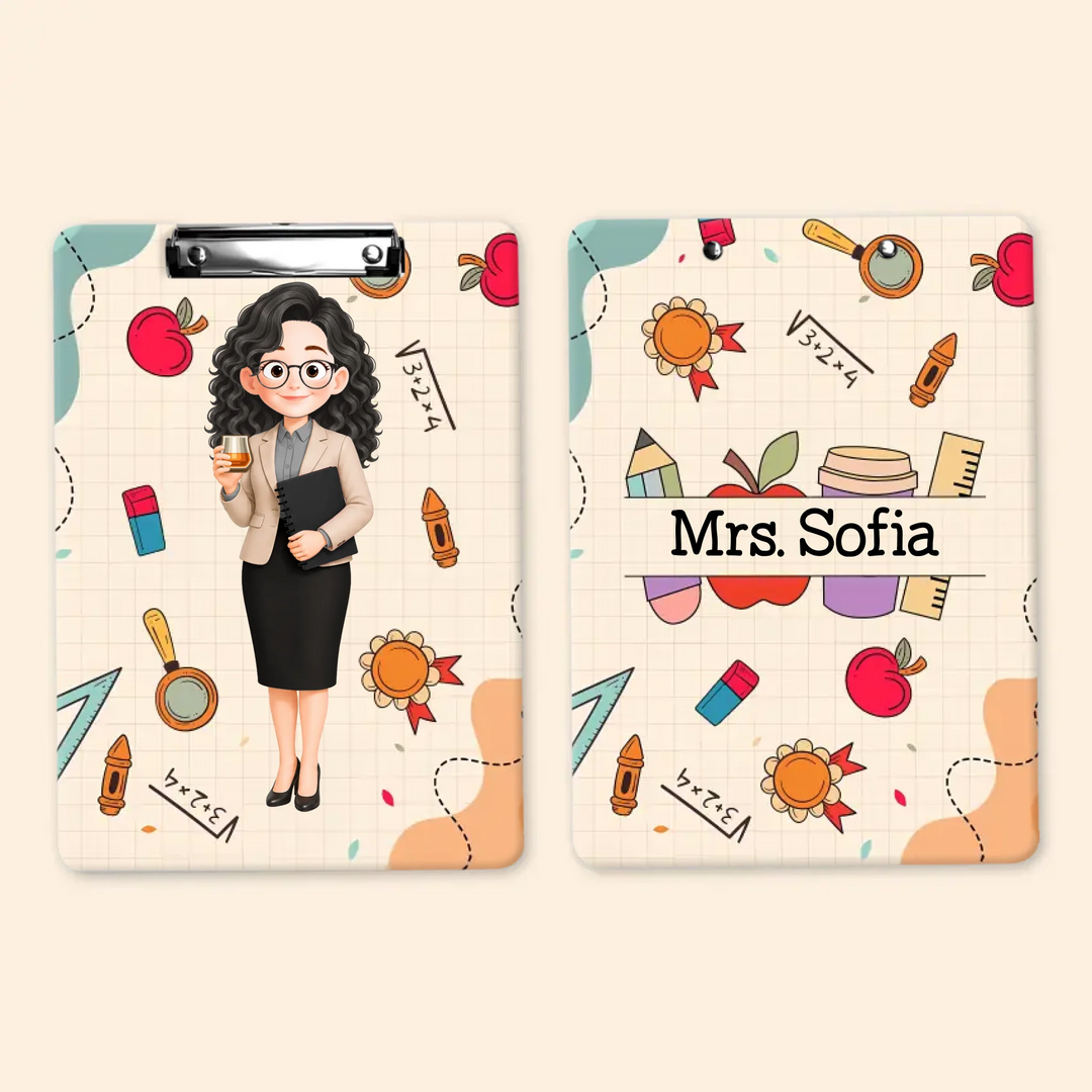 Teaching Tiny Humans - Personalized Custom Clipboard - Back To School Gift For Teacher