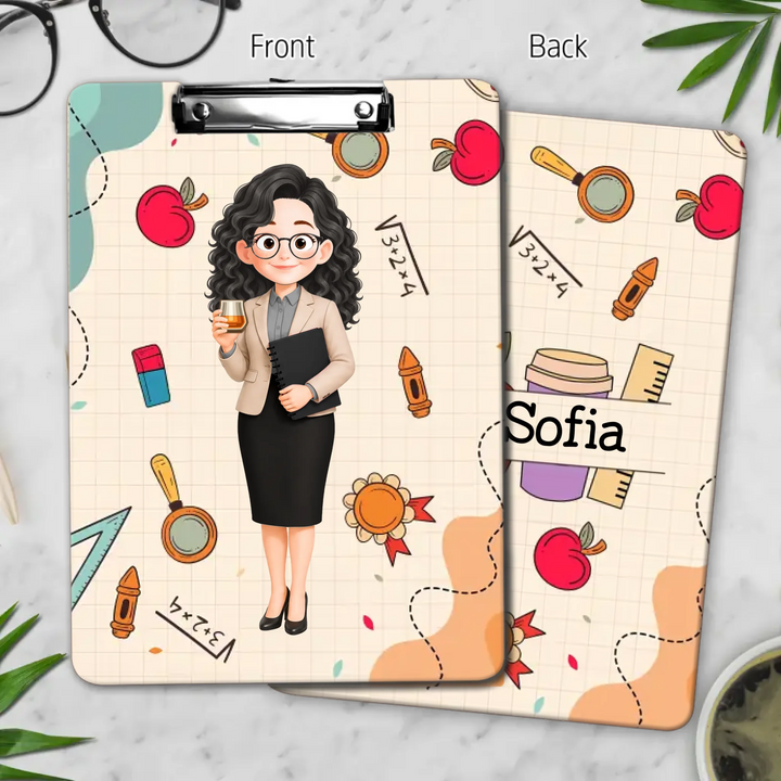 Teaching Tiny Humans - Personalized Custom Clipboard - Back To School Gift For Teacher