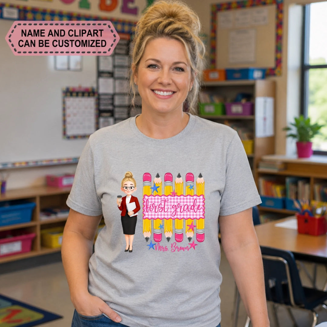 20260702_2D Adult Tshirt_Back To School_Custom Grade Pencil_ARND157_ADSG070 1