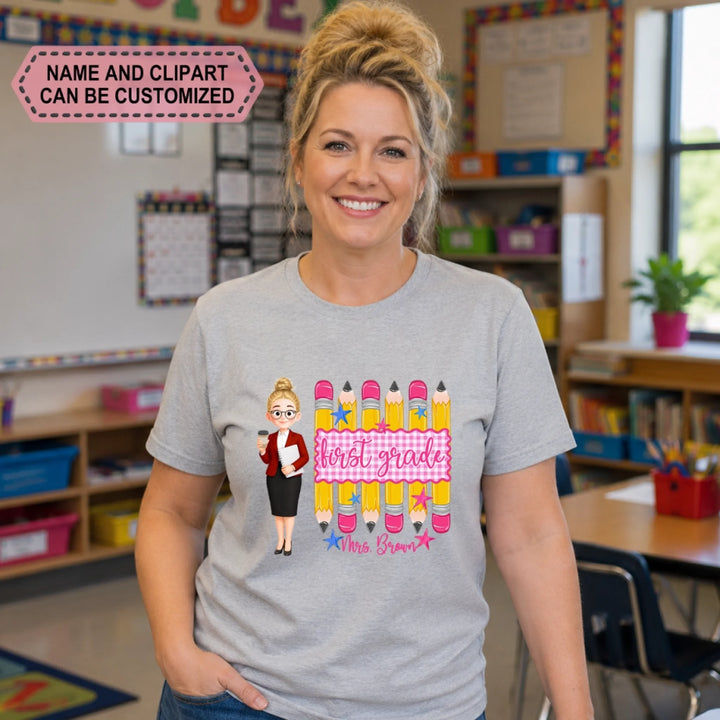 20260702_2D Adult Tshirt_Back To School_Custom Grade Pencil_ARND157_ADSG070 1