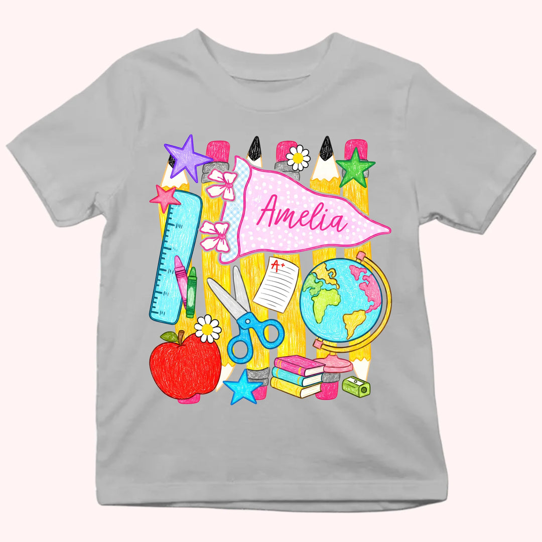 Ready To Learn & Shine - Personalized Youth Shirts - Back To School Gift For Kid