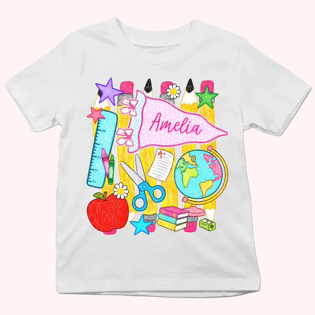 Ready To Learn & Shine - Personalized Youth Shirts - Back To School Gift For Kid