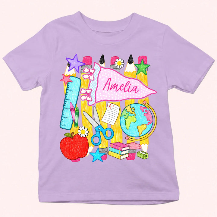 Ready To Learn & Shine - Personalized Youth Shirts - Back To School Gift For Kid