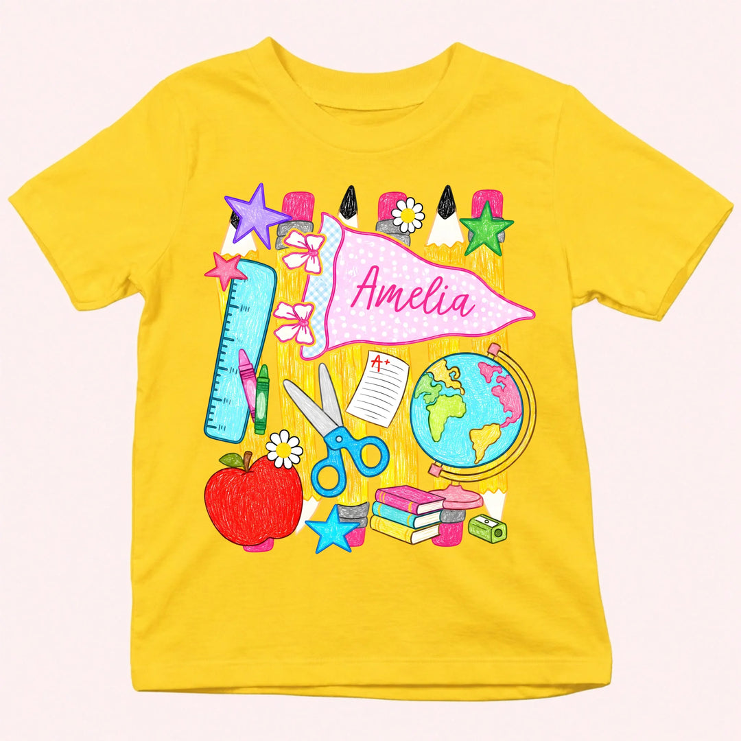 Ready To Learn & Shine - Personalized Youth Shirts - Back To School Gift For Kid