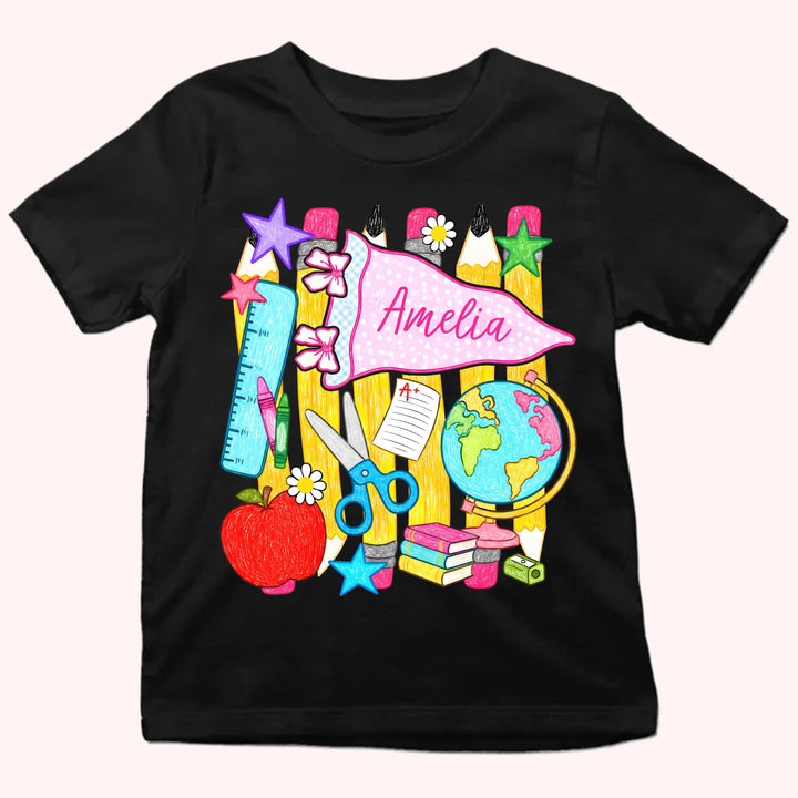 Ready To Learn & Shine - Personalized Youth Shirts - Back To School Gift For Kid