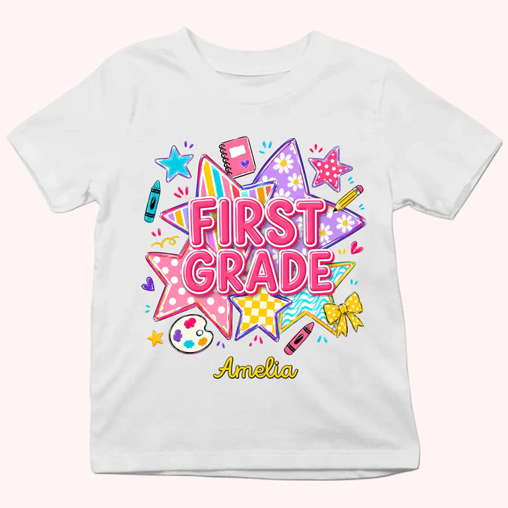A New Grade A New Adventure - Personalized Youth Shirts - Back To School Gift For Kid