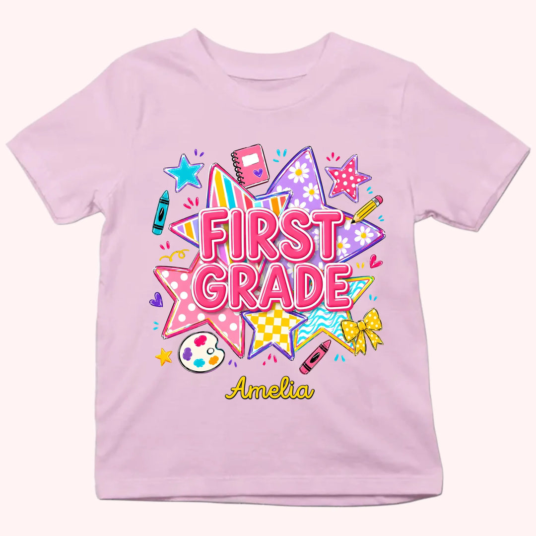 A New Grade A New Adventure - Personalized Youth Shirts - Back To School Gift For Kid