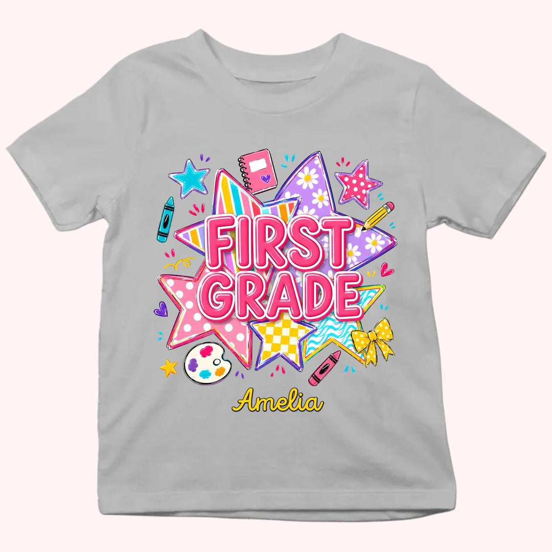 A New Grade A New Adventure - Personalized Youth Shirts - Back To School Gift For Kid