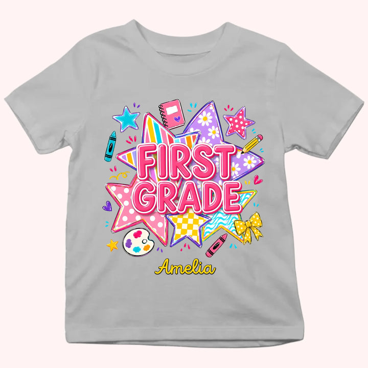 A New Grade A New Adventure - Personalized Youth Shirts - Back To School Gift For Kid