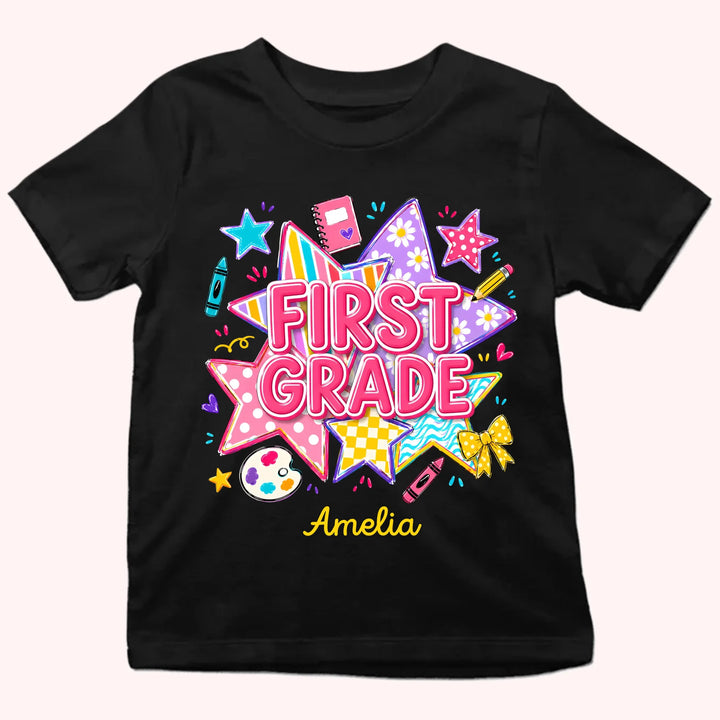 A New Grade A New Adventure - Personalized Youth Shirts - Back To School Gift For Kid