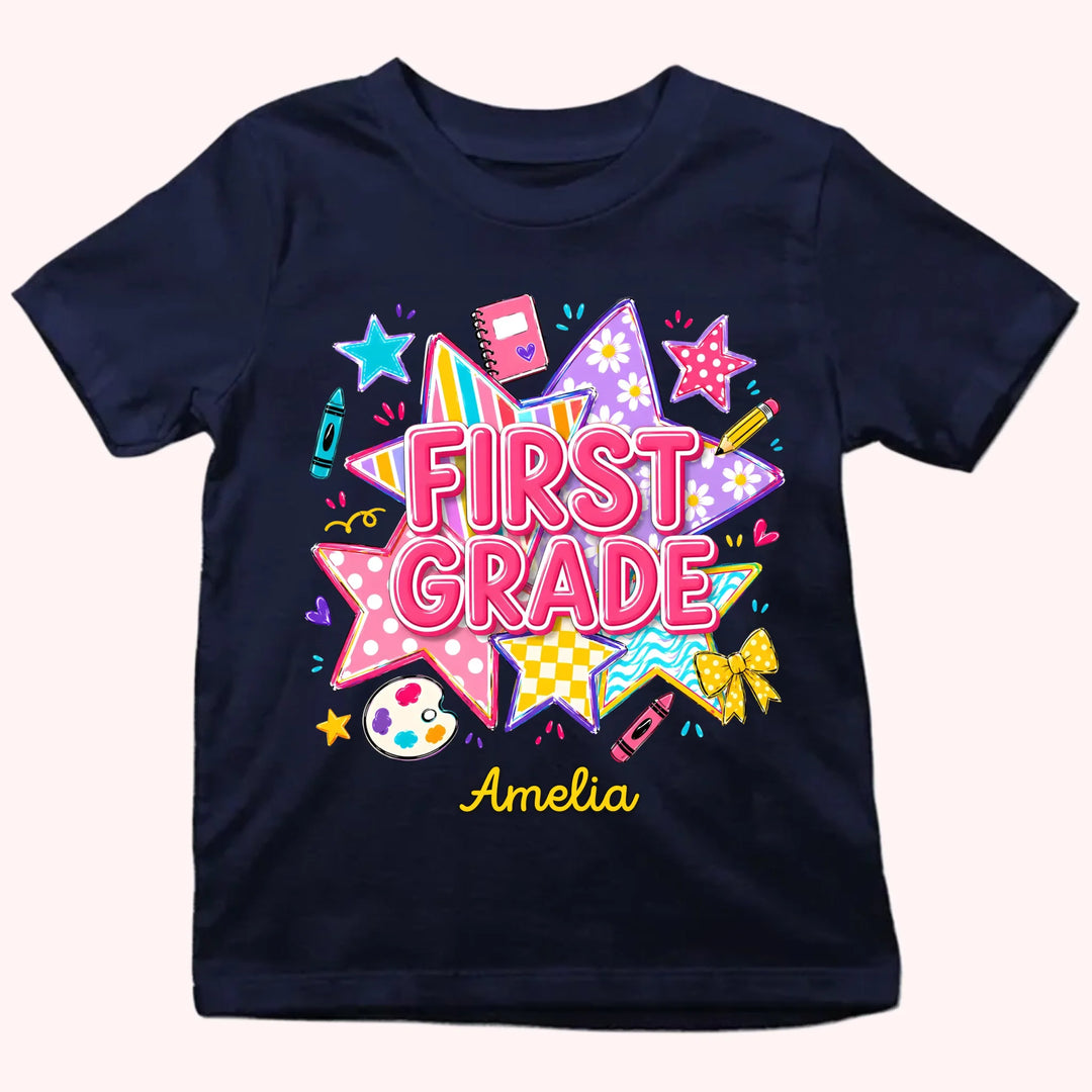 A New Grade A New Adventure - Personalized Youth Shirts - Back To School Gift For Kid
