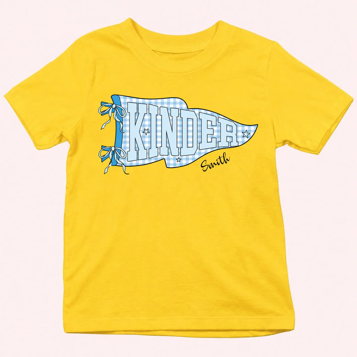 Personalized Youth Shirts - Pennant Shirt - Gift for Back To School