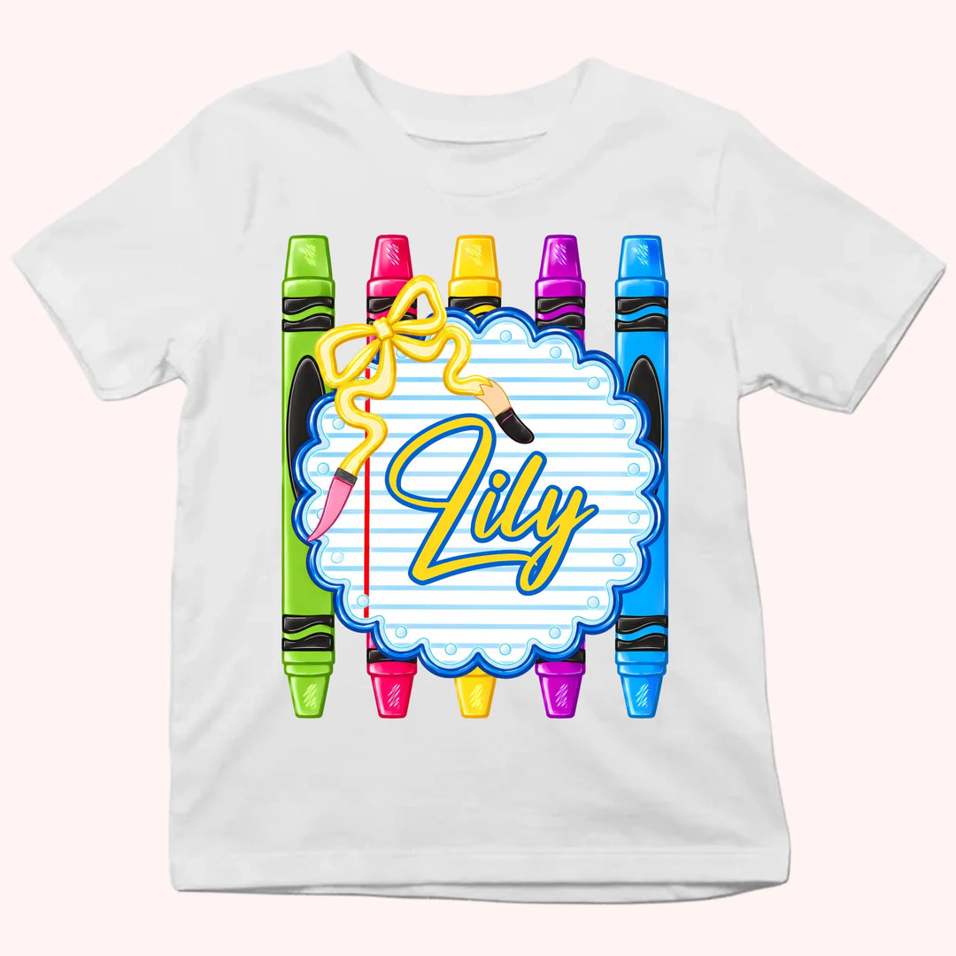 Learning In My Own Colors - Personalized Back to School Youth T-Shirt - Boy & Girl School Shirt - Gift For Back To School