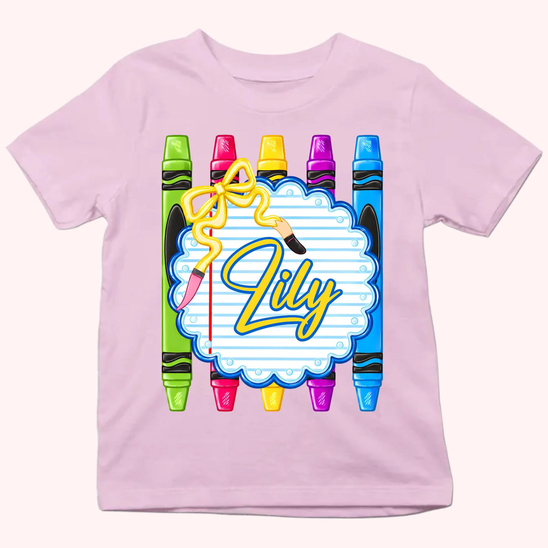 Learning In My Own Colors - Personalized Back to School Youth T-Shirt - Boy & Girl School Shirt - Gift For Back To School