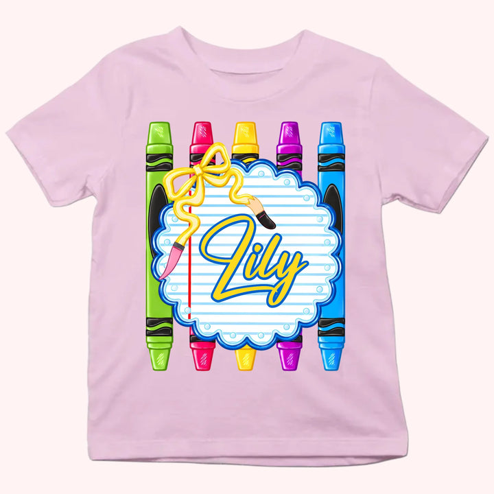 Learning In My Own Colors - Personalized Back to School Youth T-Shirt - Boy & Girl School Shirt - Gift For Back To School