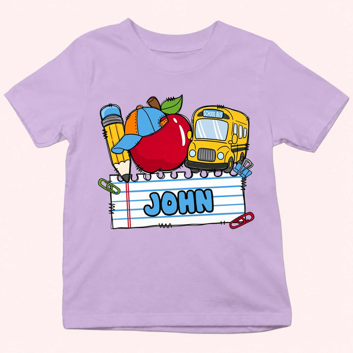 Personalized Youth Shirts - Boy & Girl First Day of School Tee - Gift For Back To School