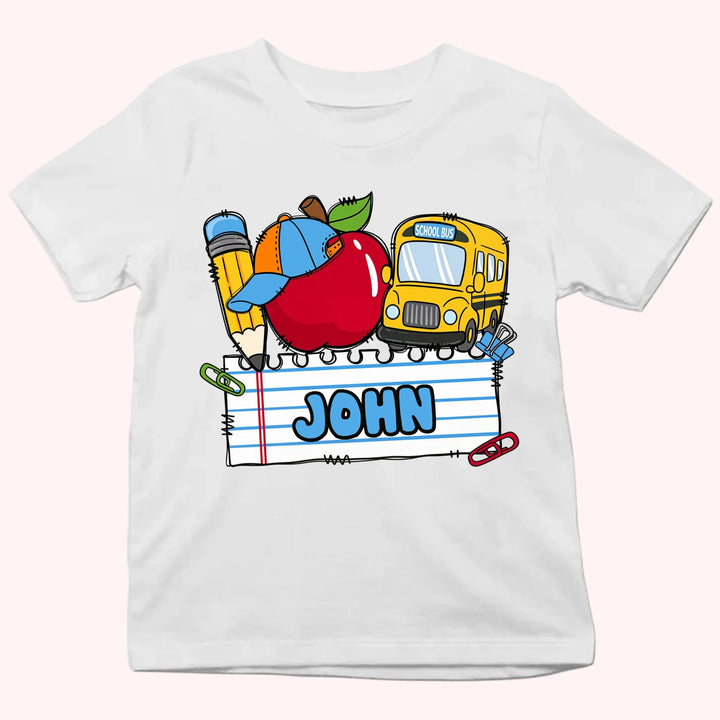 Personalized Youth Shirts - Boy & Girl First Day of School Tee - Gift For Back To School