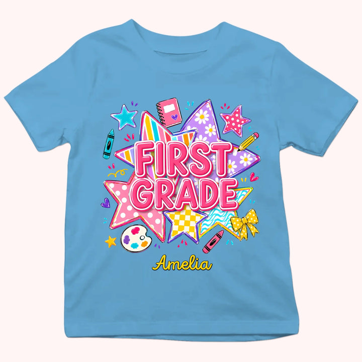 A New Grade A New Adventure - Personalized Youth Shirts - Back To School Gift For Kid