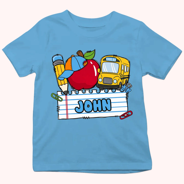 Personalized Youth Shirts - Boy & Girl First Day of School Tee - Gift For Back To School