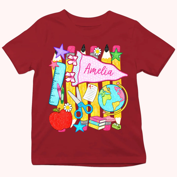 Ready To Learn & Shine - Personalized Youth Shirts - Back To School Gift For Kid